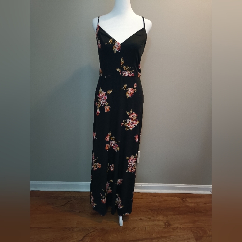 Nine Britton Willow Brushed Knit Maxi Dress, M, black